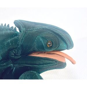 Folkmanis Puppets Chameleon Puppet Sparkly Green Brown‎ Tongue